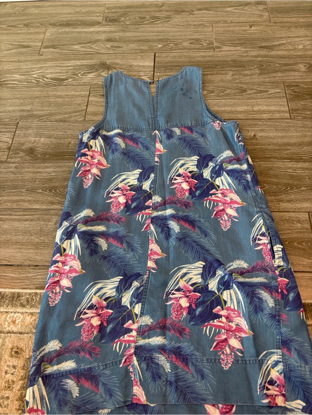 Tommy Bahama Blue Floral Chambray Mini Dress - Picture 9 of 9